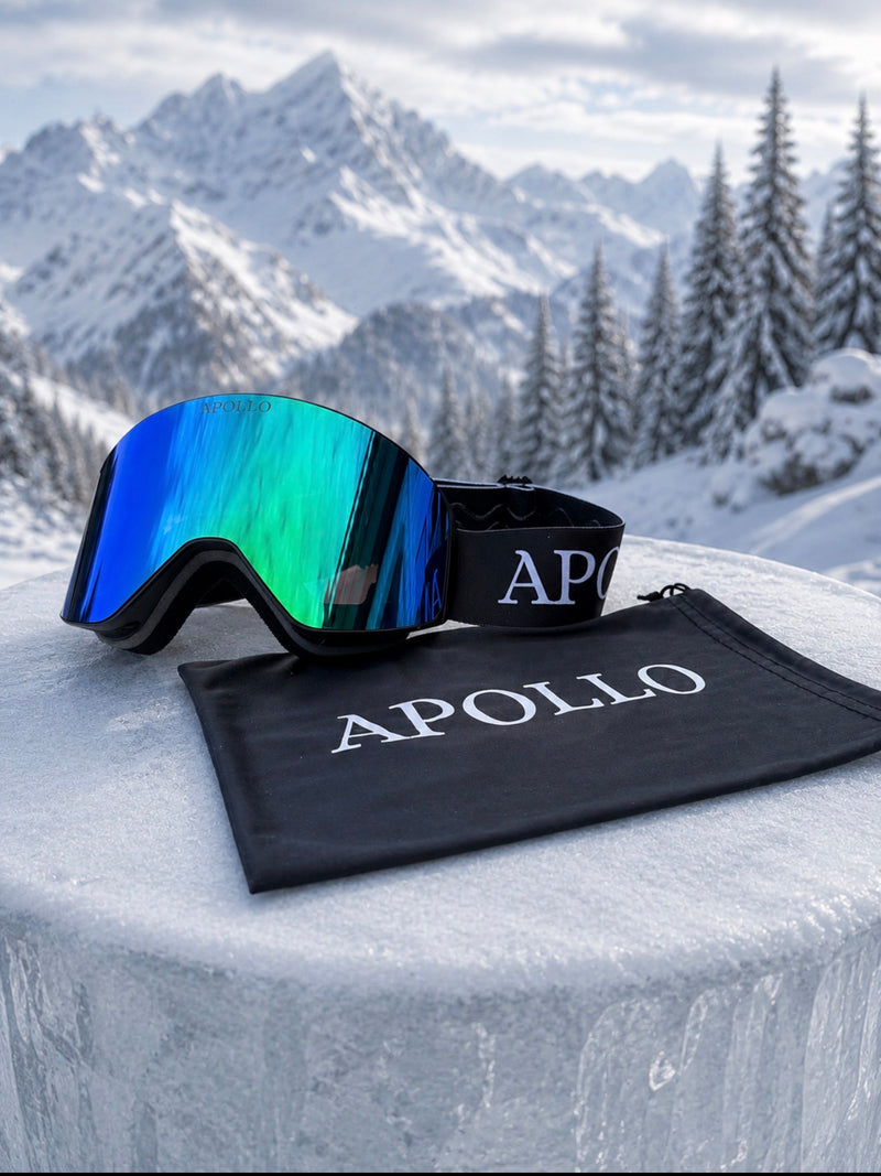 Green Magnetic Ski Goggles V3