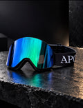 Green Magnetic Ski Goggles V3