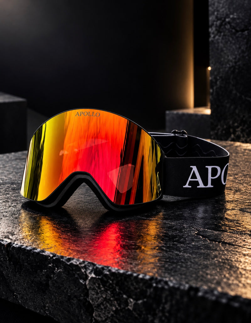 Orange Magnetic Ski Goggles V3