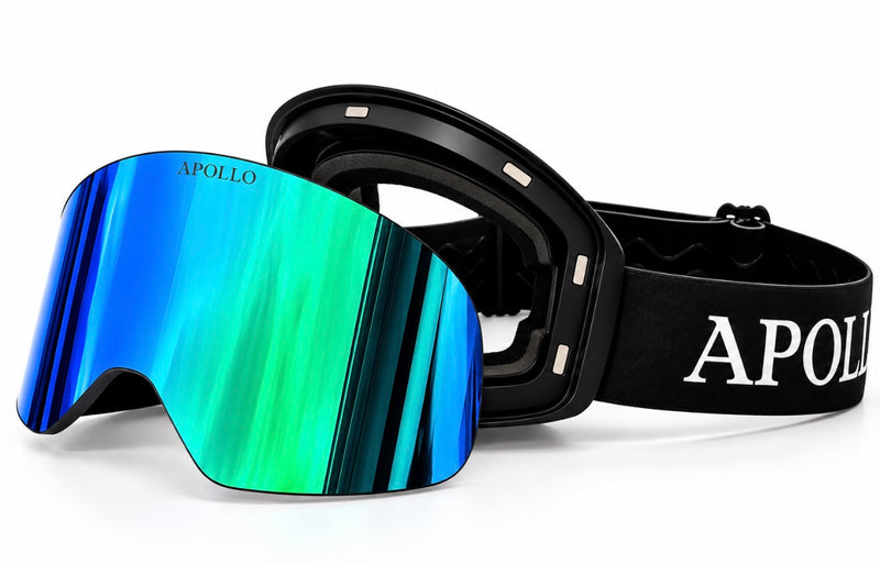 Green Magnetic Ski Goggles V3
