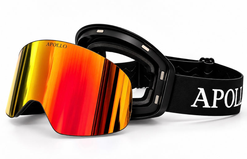 Orange Magnetic Ski Goggles V3